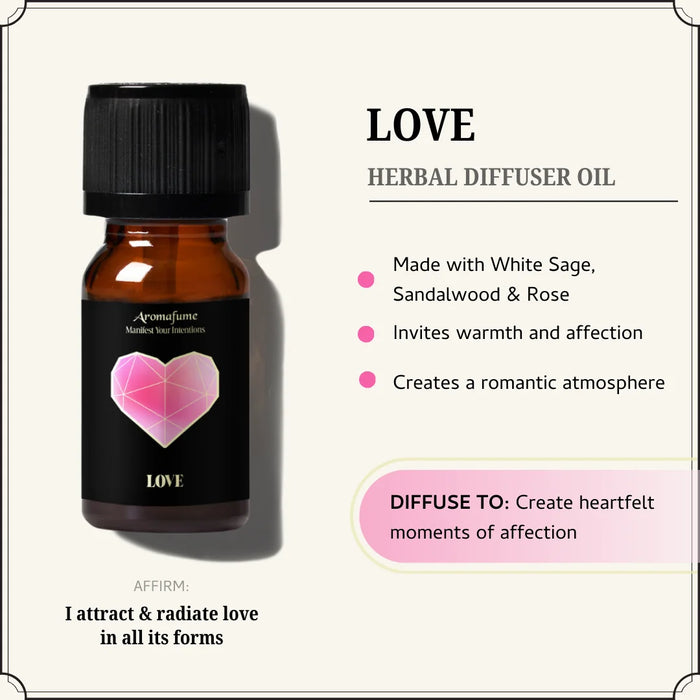 The Love Oil fills your space with warmth, strengthens bonds, and helps you manifest deep emotional connections