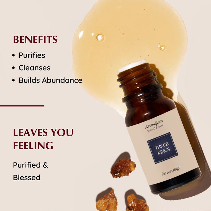 Three Kings oil: Enhances ritual practices, spiritual focus, and mindful meditation