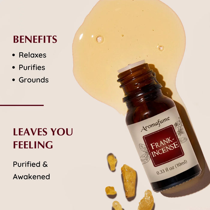 Frankincense oil: Purifies the aura, enhances awareness, and promotes grounding energy
