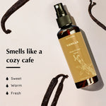 Vanilla & Coconut Room and Linen Natural Mist Duo Spray smells like a cozy cafe. 