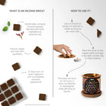 How to use - Place natural, vegan, charcoal free smokeless incense on burner & light