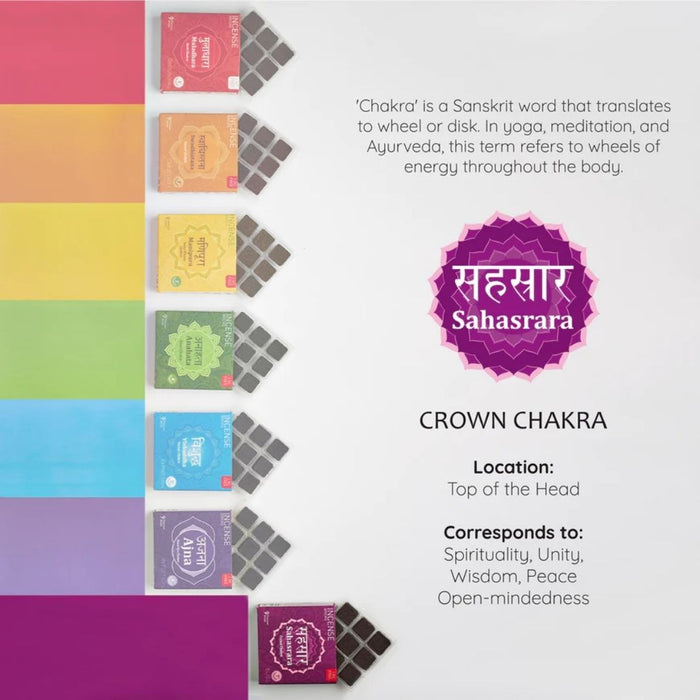 7th - Crown Chakra Incense Bricks Refill Pack (Single Tray)