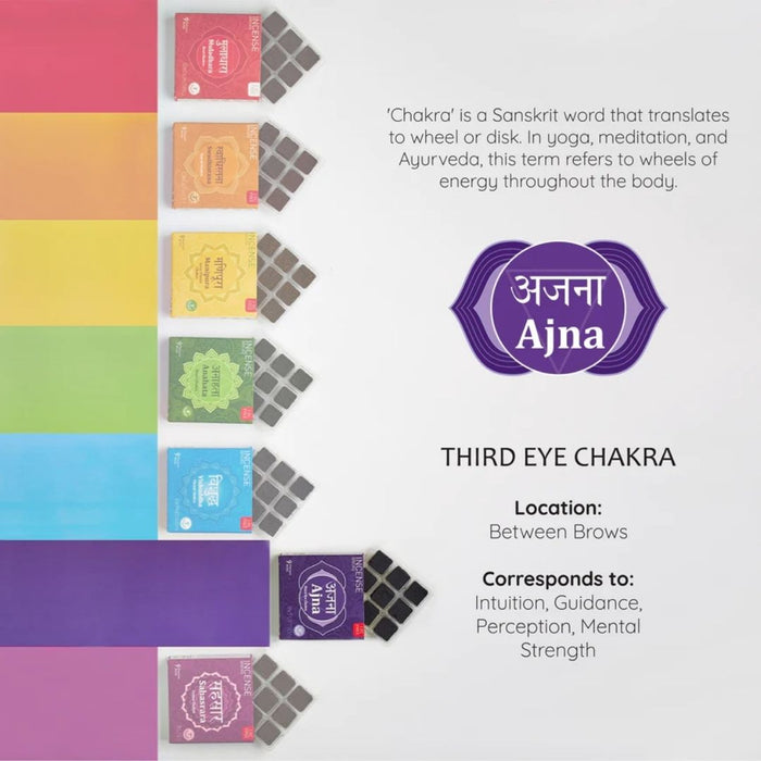 6th - Third Eye Chakra Incense Bricks Refill Pack (Single Tray)