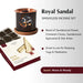 Royal Sandal: Blend of Sandalwood flower, Cinnamon Cloves, Sandalwood, Agarwood & Star Anise.

Use for relaxing, yoga & meditation.
