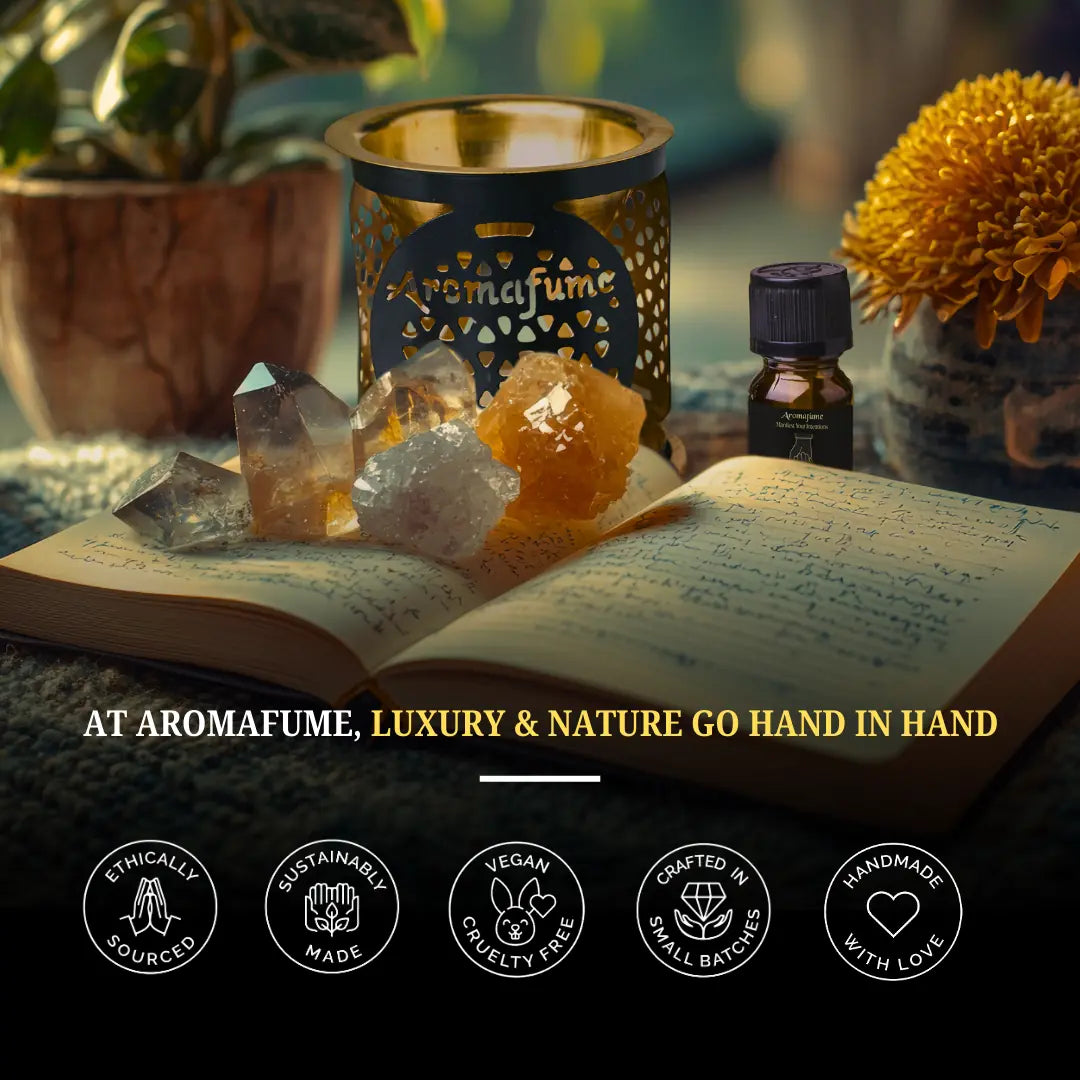 Ethically sourced, cruelty-free, and vegan. Aromafume’s Ward Off Evil Manifestation Oil supports mindful well-being.