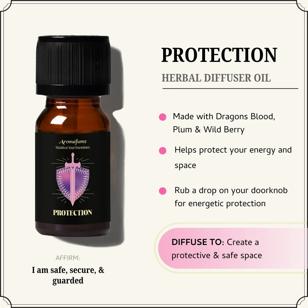 Protection Oil shields from negativity, fosters security & creates a safe, comforting environment.