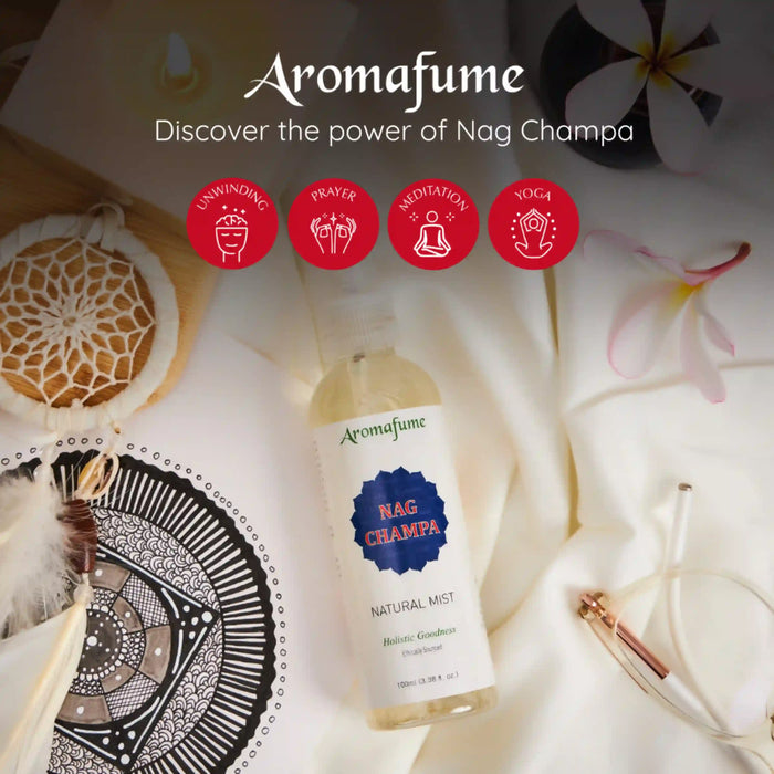 Nag Champa mist spray ideal for relaxation and meditation