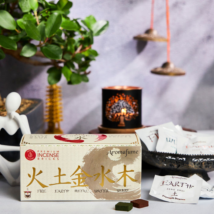 Feng Shui Element Incense Bricks & Burner Gift Set