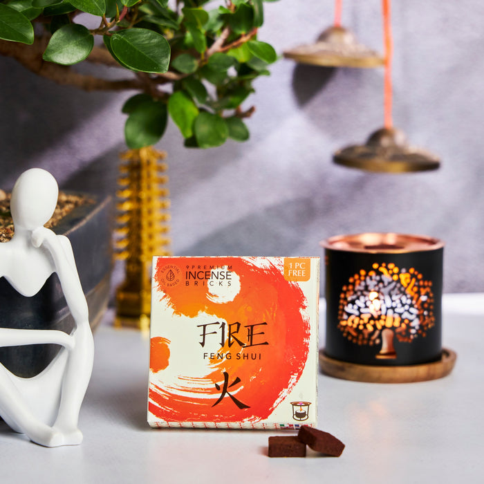 Fire Element- Incense Bricks & Burner Set