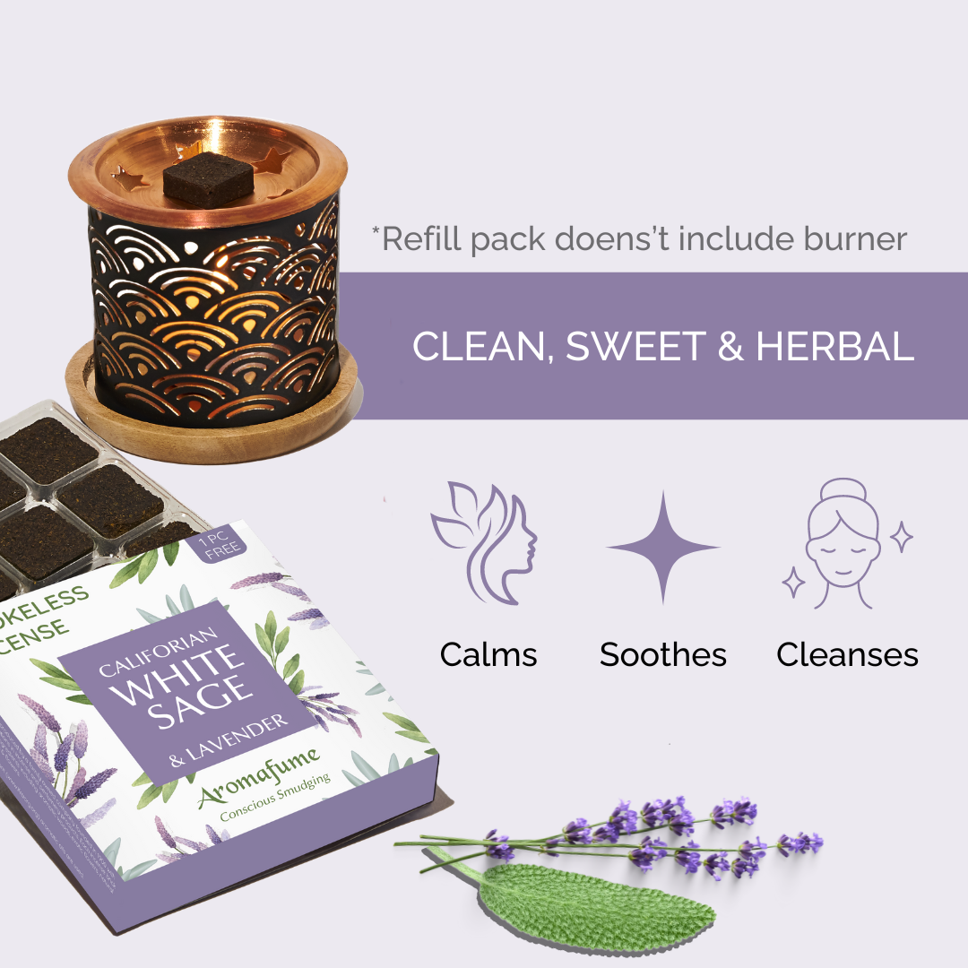 White Sage & Lavender Incense Bricks - Refill