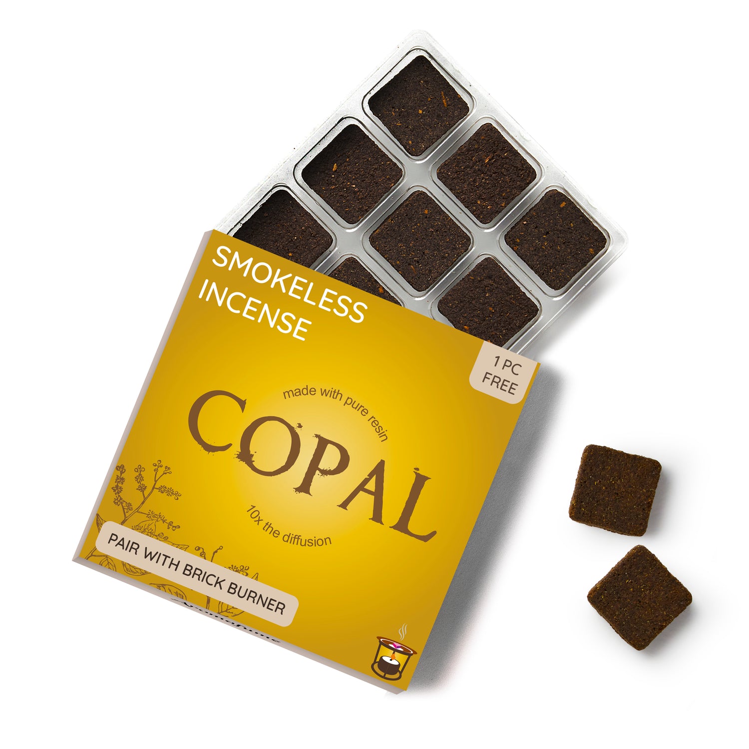 Copal Incense Bricks Refill Pack (Single Tray)