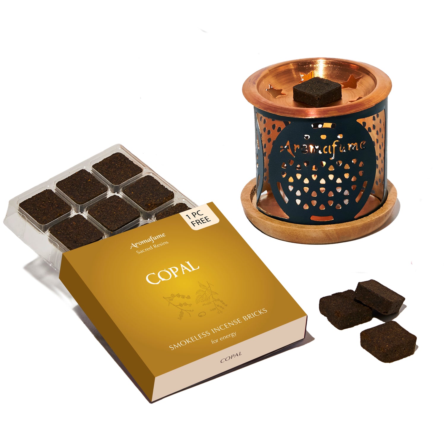 Copal Incense Bricks & Burner Set