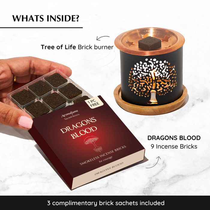 Dragon’s Blood Incense Bricks & Burner Set