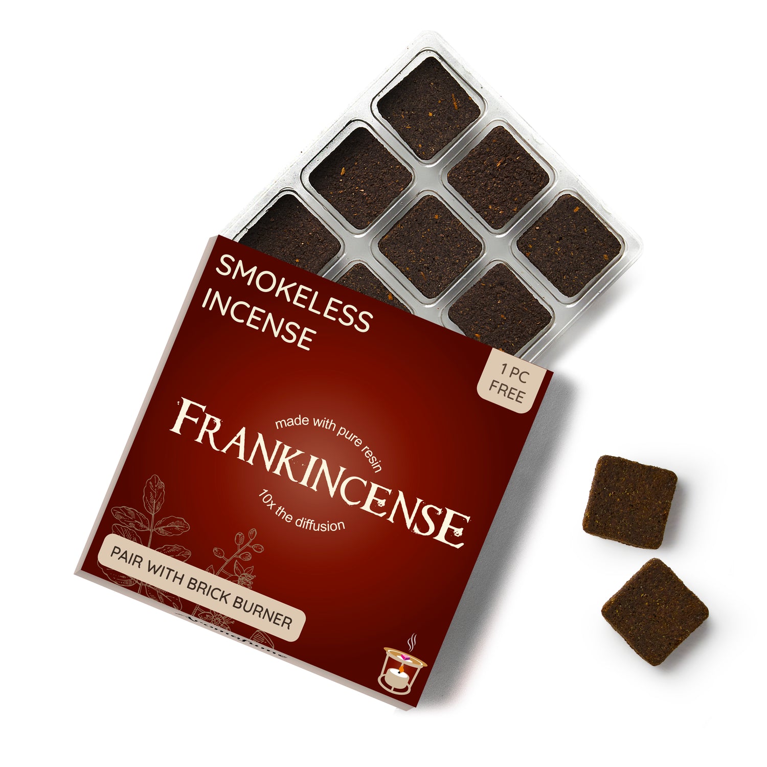 Frankincense Incense Bricks Refill Pack (Single Tray)