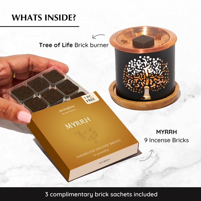 Myrrh Incense Bricks & Burner Set