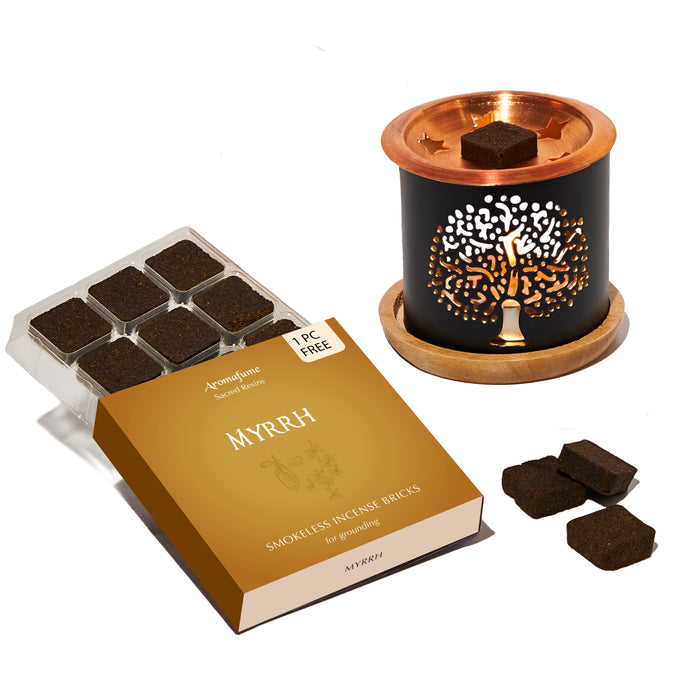 Myrrh Incense Bricks & Burner Set