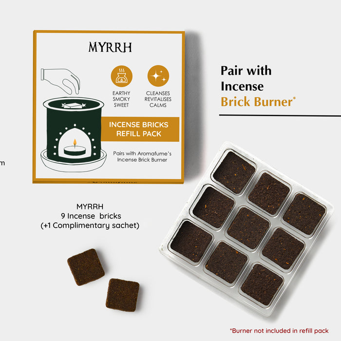 Myrrh Incense Bricks Refill Pack (Single Tray)