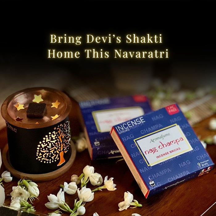 Nag Champa Incense Bricks & Om Burner Set