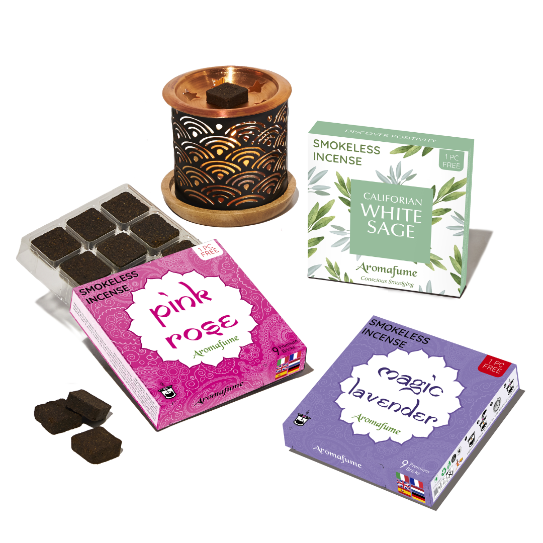 Serenity Fusion - Smokeless Incense & Burner Combo