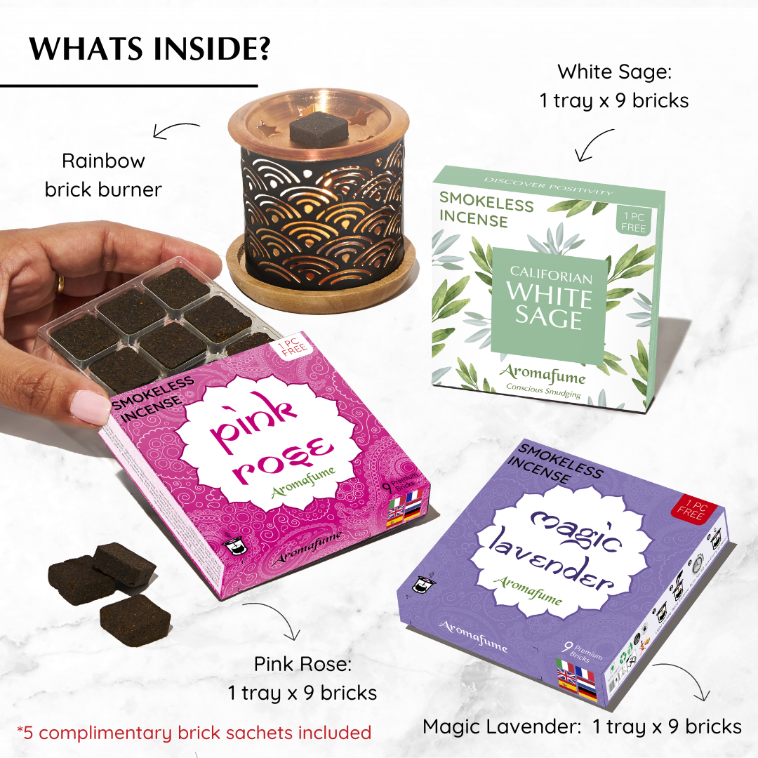 Serenity Fusion - Smokeless Incense & Burner Combo